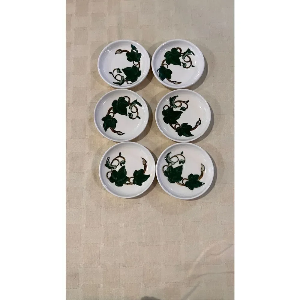 Vintage Metlox Poppy Trail California Ivy Fruit Dessert Sauce Bowl Set of 6